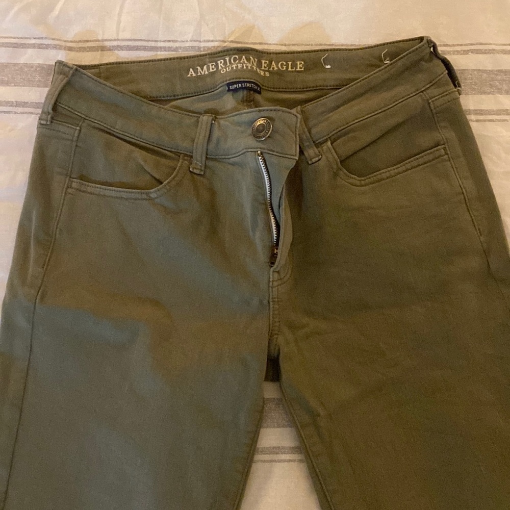Green super stretch American Eagle jegging size 10R